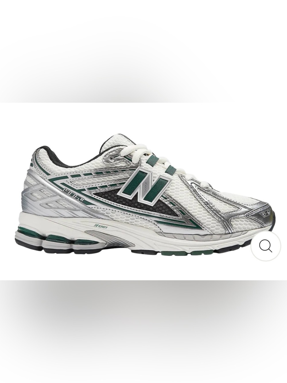 New Balance White Silver Green Men's Running Sneakers
